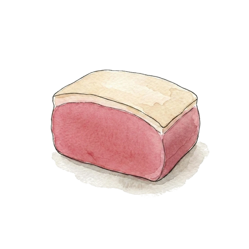 鸭肉水彩插画
