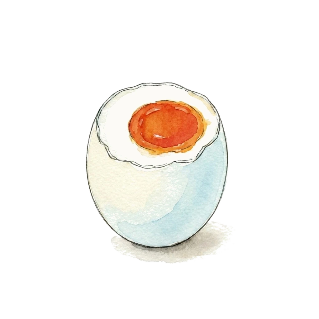 咸鸭蛋水彩插画